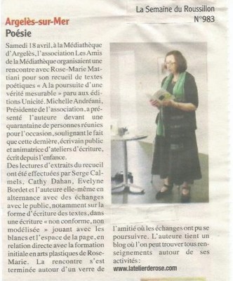 Semaine du Roussillon, avril 2015